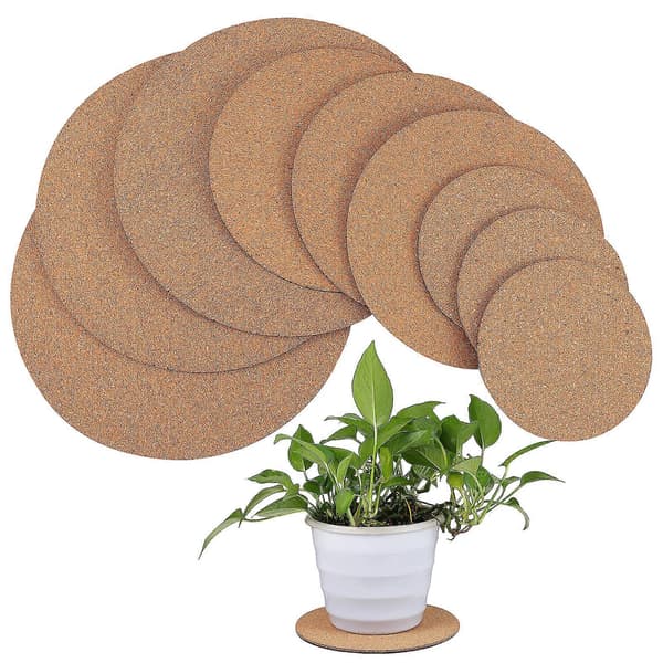 9 st korkunderlägg för växter, växtkruksunderlägg, DIY-hantverksmaterial