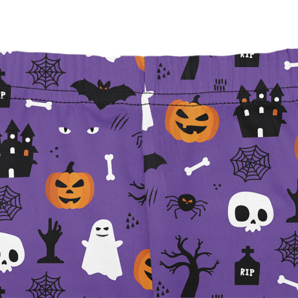 Randiga byxor för barn Halloween långbyxa Purple 140cm