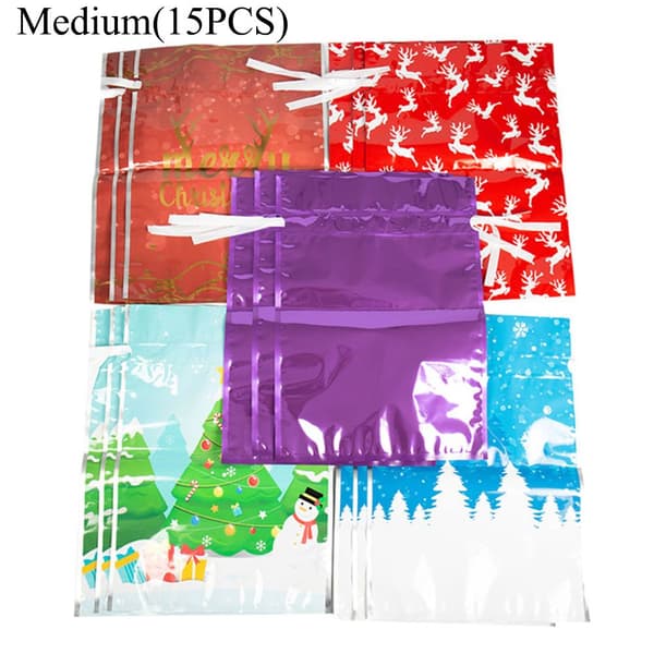 Julklappspåsar Snowman Snowflake LARGE(10ST)