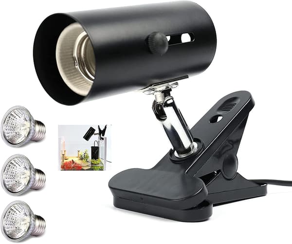 Reptil Varmelampe Feste Klemmelampe 3stk 30w Uva Uvb