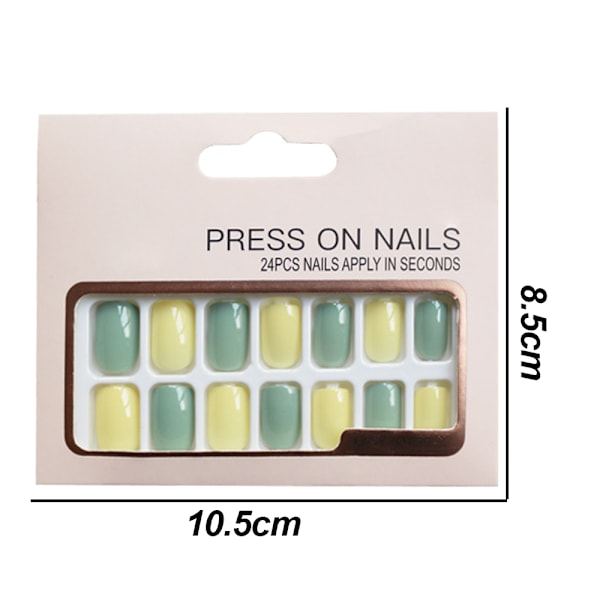 24st lösnaglar falska naglar nageltips kit cover för style 3
