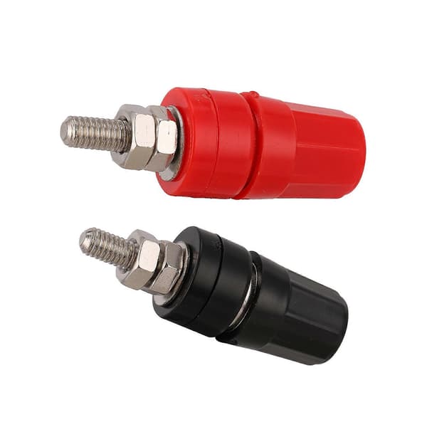 10 STK U50 4mm Kobberterminal Rød Sort Højttalerstik Forstærkerterminal Audio Hex Terminal
