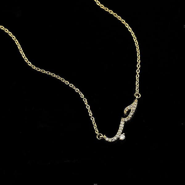 Zirkonhalsband, damhalsband, halsband med arabisk kärleksförklaring