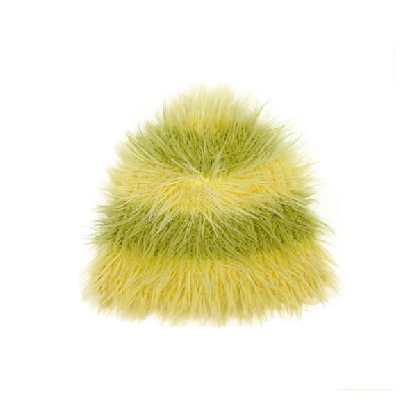 #Tykk stripet plysjlue - Grønn, Design Niche Pattern Wool Bea#