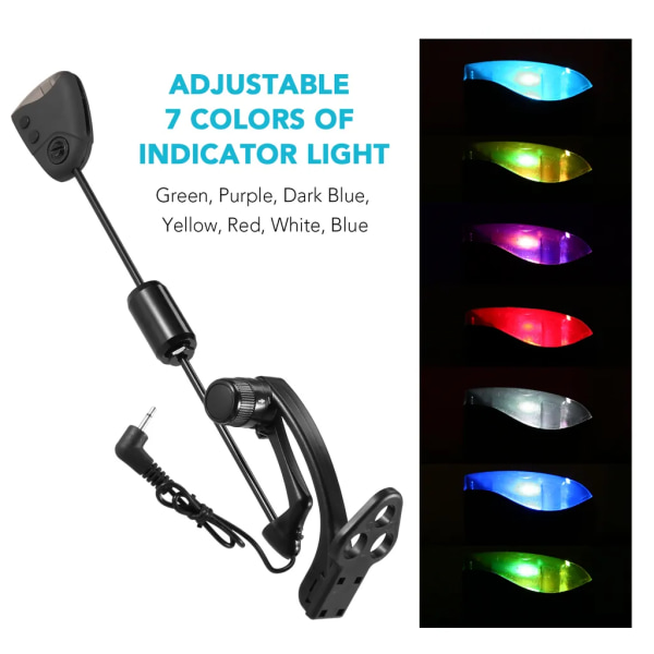 Fiske Swinger Karp Fiskebettindikator Swinger Digitalt fiskelarmdelar LED-bettindikator Upplyst Swingerfiskeredskap