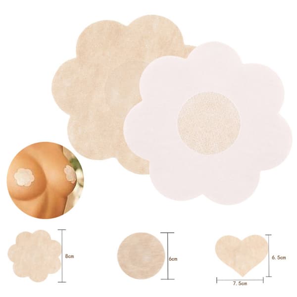 Självhäftande Eleganta Nipple Covers 5 Par Hjärta