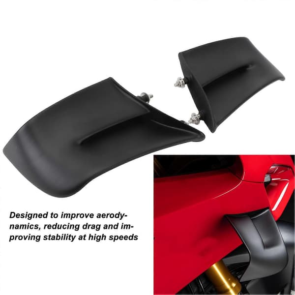 Par Motorcykel Winglet Mat Sort Perfekt Pasform Side Fast Vinge Udskiftning til DUCATI Panigale V4 V4S V4R 2022 til 2023