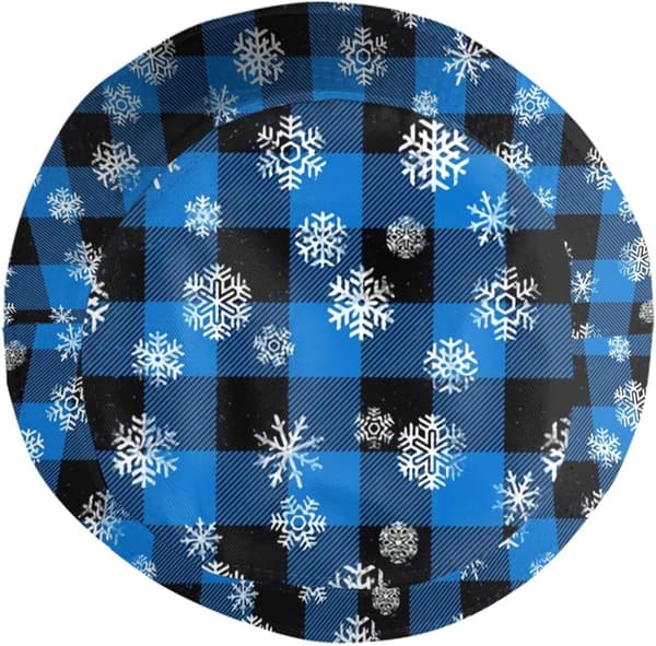 Mode julpläd Snöflingor Bucket Hat Solhatt Fiskarhatt för män