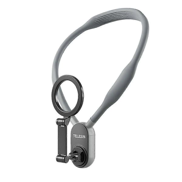Telesin Silikon Magnetiskt Halsfäste Snabbkoppling Hållare För Smarttelefon Tillbehör