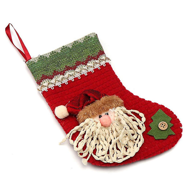 5 X Julstrumpor Barnstrumpor Santa Claus Snowman Älg Baby Varma