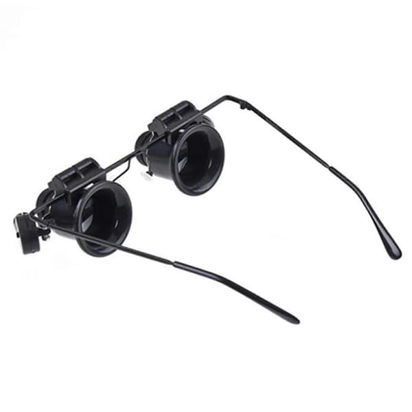 Forstørrelsesglass Hodebåren LED 20X Justerbart Forstørrelsesglass for Samling QinHai