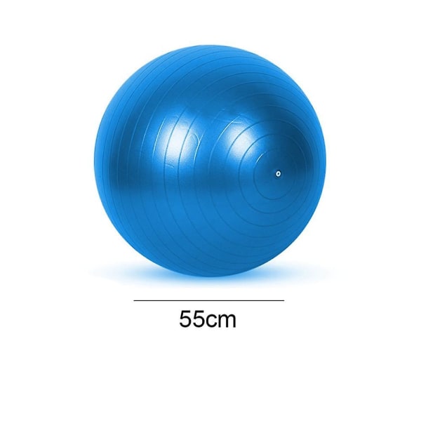 Extra tjock yogaboll träningsboll, för balans, stabilitet, graviditetssnabbpump medföljer 65cm blue