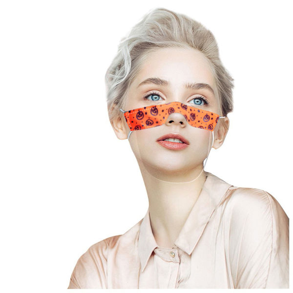 5PC Halloween printed synlig transparent mask Sunmostar