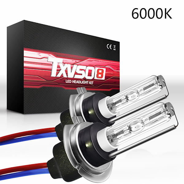 2x Xenon H7 HID Kit 55W Bilstrålkastare 12V 6000K