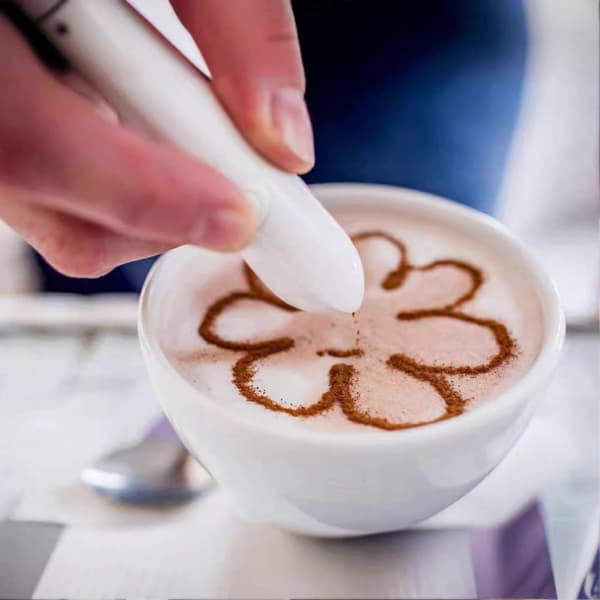 Kaffe Kunst Krydderi Pen til Latte Art Nem at Bruge Elektrisk Kaffe Udskæring Pen Kaffe Stencils til Kaffe Kanel Pulver