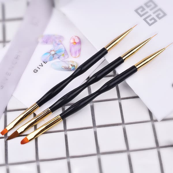 3 stk Negl Eyeliner børste Sett