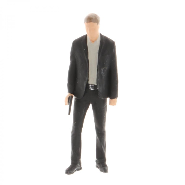Diorama miniatyrmalt figur harpiksmodell togbygging skrivebordsdekorstil 4