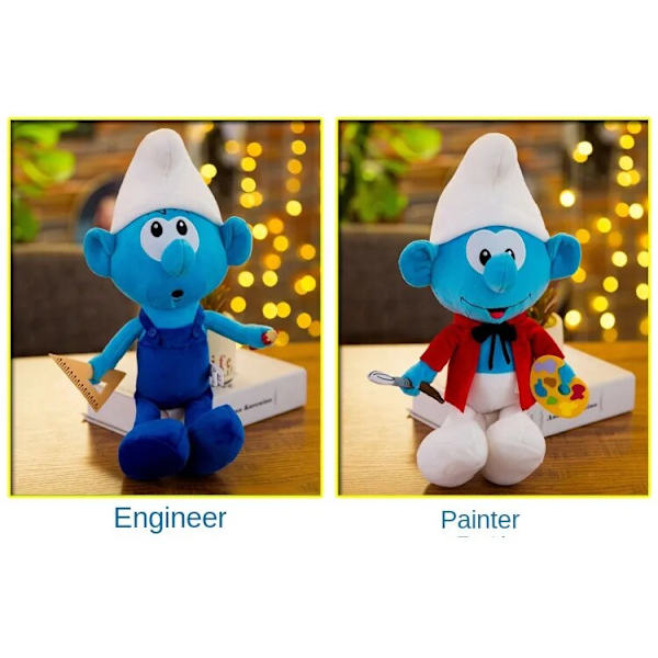 Smurf plus leksak 40cm Flower Smurf