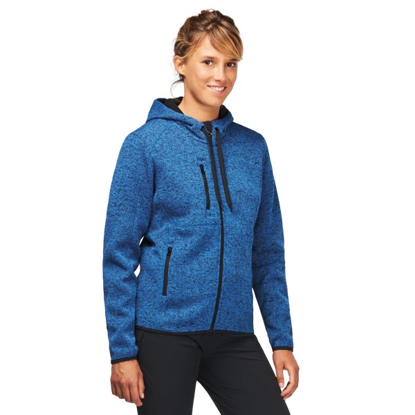 Proact Naisten Heather Hood -takki Vaalea Royal Blue Light Royal Blue Melange XL