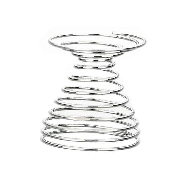4 st Äggkoppar i rostfritt stål med spiralfjäder, serveringskopp, äggbricka för ägg (silver)