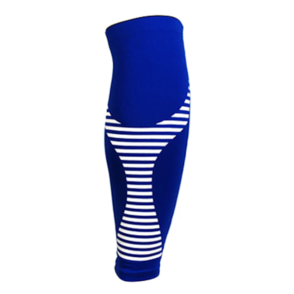 Sport Kompression Vad ärmar Benstrumpa för unisex löpare Shin Splint Varicose Blue L