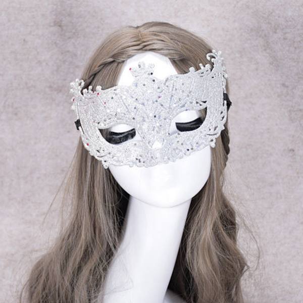 Lyxmask – Damernas fantastiska maskeradmask –– black + silver