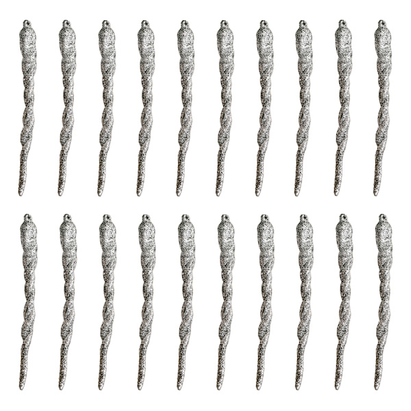 Istappheng Dekorativt juletre Transparent istapper silver