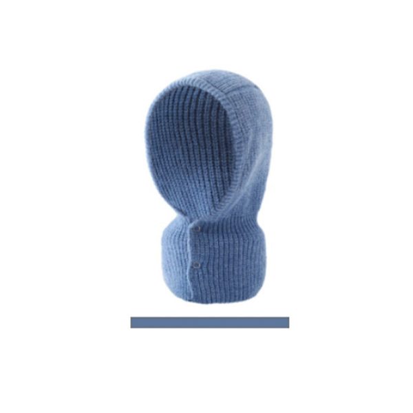 Kvinner Menn Strikkede Luer Varme Sør-Korea Dongdaemun Personlig Varm Holde Wo Trendy Kaldt Skjerf Pullover Unisex Ocean Blue