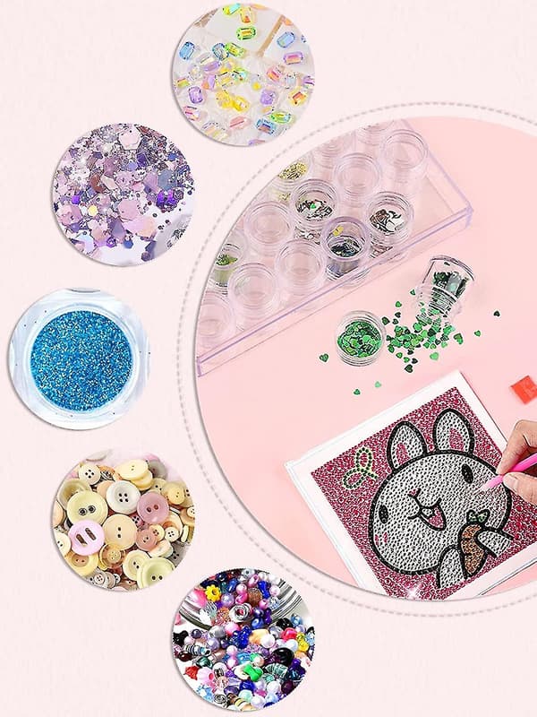 30 Grid Diamond Brodery Förvaringslåda Transparent Nail Drill Bead Förvaringslåda (d-583-a)