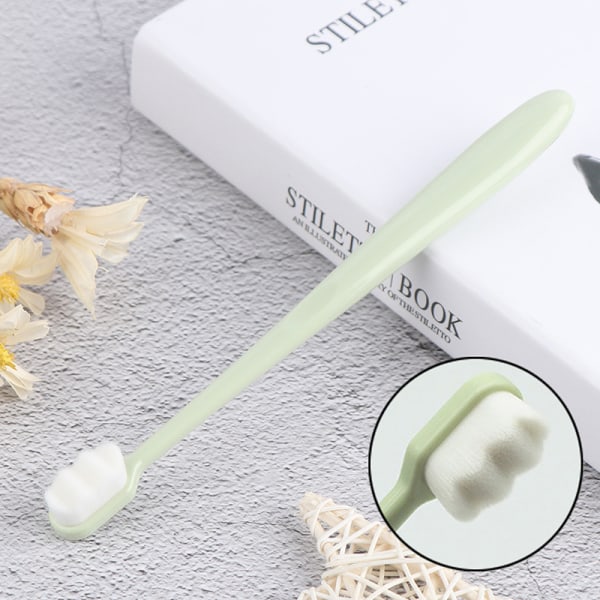 2st Supermjuka tandborstar för känsligt tandkött Micro-Nano Green