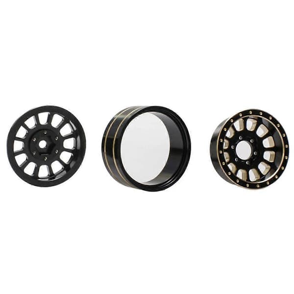 For 1/18 TRX4M 1,2-tommers messing og hjul 1/24 SCX24 FMS