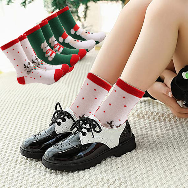 Bomuldsjulestrømper til børn vinterfortykkede hold varme strømper style4