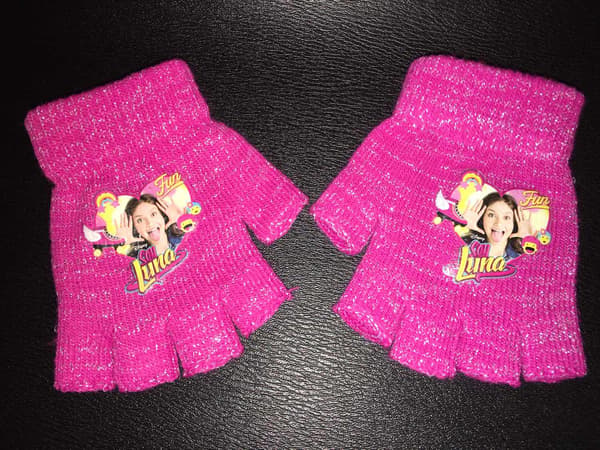 4-Pack 2i1 Fingervantar + Fingerlösa Vantar Soy Luna Rainbow Gli pink one size