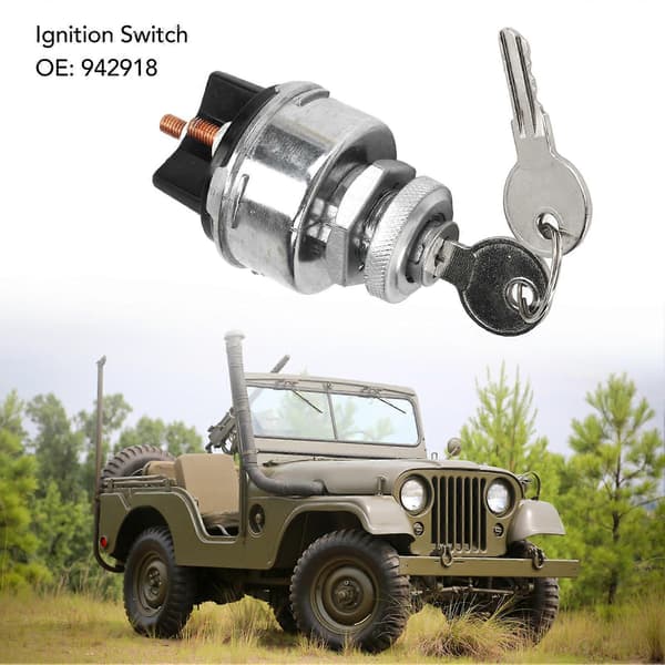 Tændingslås med 2 nøgler 942918 Erstatning for WILLYS CJ2A CJ3A DJ3A CJ3B CJ5 CJ6