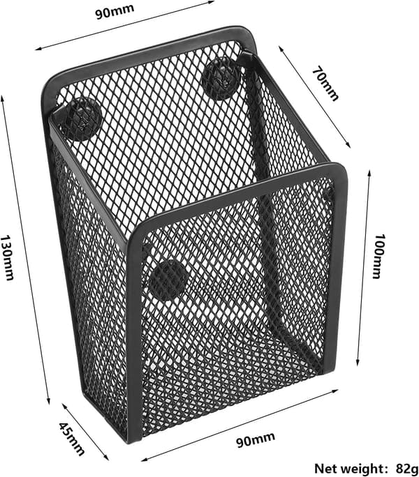 Magnetisk pennholder, 2 rom Mesh pennkurv Rectangle 2pack