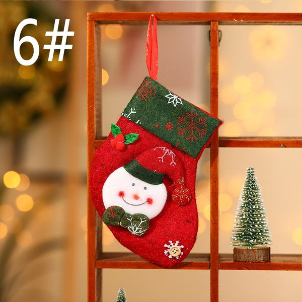 Julstrumpa Stora julklappspåsar Dekorationsstrumpor style 1