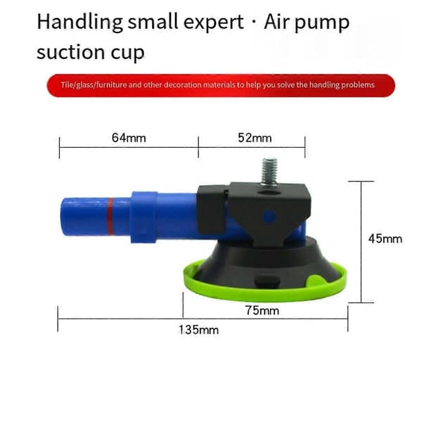 2X 3 tuuman kovera imukuppi 75 mm raskas käsipumppu imukuppi M6-kierteellä