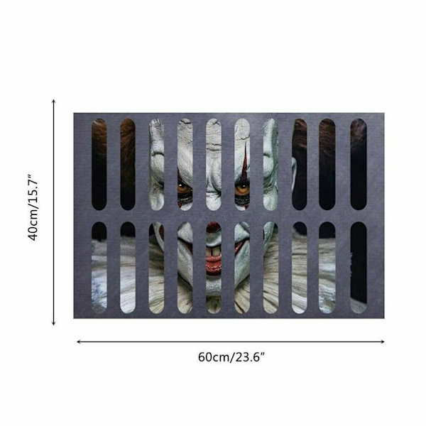 Halloween Dörrmatta Skrämmande clownmatta Skräck Välkommen Dörrmatta
