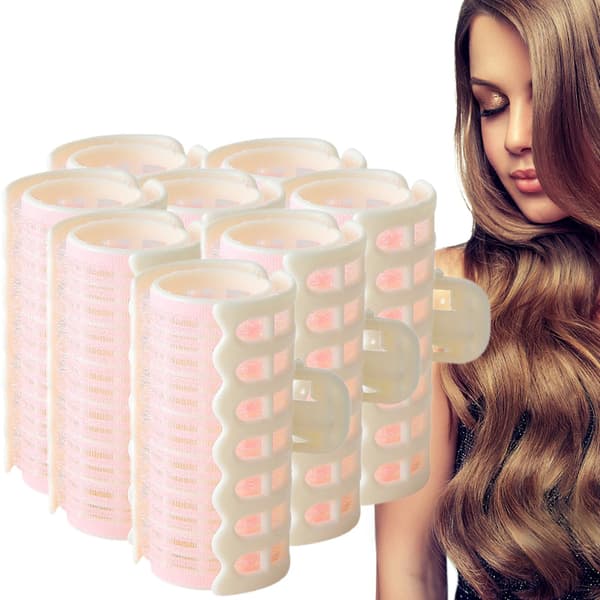 8 stk Self Grip Heatless Curler Diy Krøllete Curlers Pp Hårrullesett Hjemmesalong
