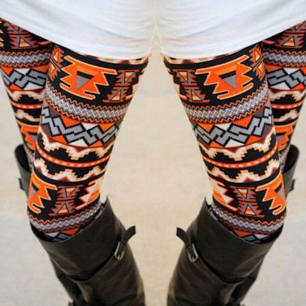Neulotut sukkahousut Housut Pencil Leggings Skinny Slim Trousers 1