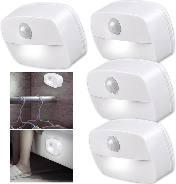 *4 Baby nattlys Barn nattlys PIR LED Auto På Av Vegglys*