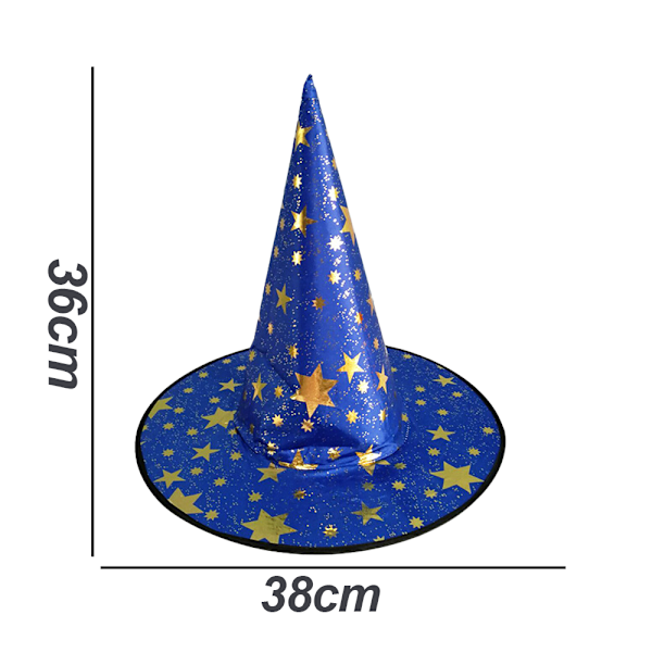 Häxhatt Halloween kostym Wicked Witch Accessoar blue