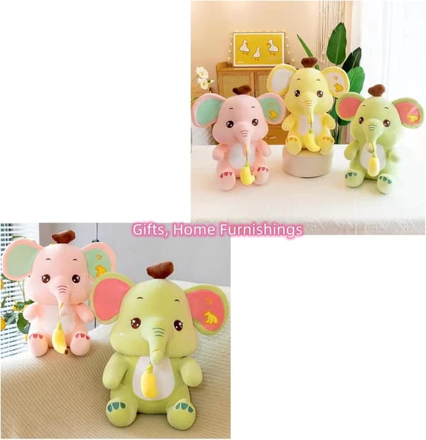 Bedårande fylld elefant plysch figur plysch djurleksak, plysch Gi