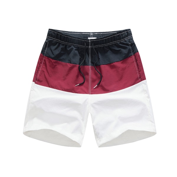 1/2/3/5 Andningsbara och snygga shorts för män - för sommaren Wine Red and Black L,1 1 Pc