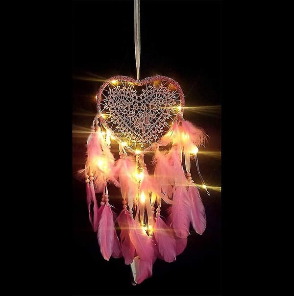 Catcher Boho Led Hanging Rat (med S) Dunkelrosa