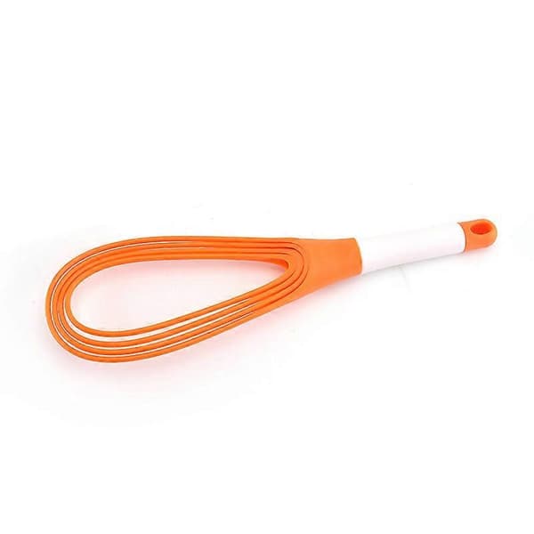 Visp, Kreativ Eggvisp, Sammenleggbar Eggmikser, Bake- og Kokeutstyr for Egg, Skumvisp, 29*7.8CM oransje
