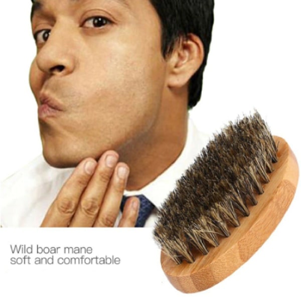 Skäggborste vildsvinborst-mäns skäggvårdande borstskäggväxt 11*5.7cm