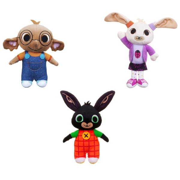 3-Pack BING Gosedjur Bing, Coco & Nicky Plush Leksak 21-25cm multicolor