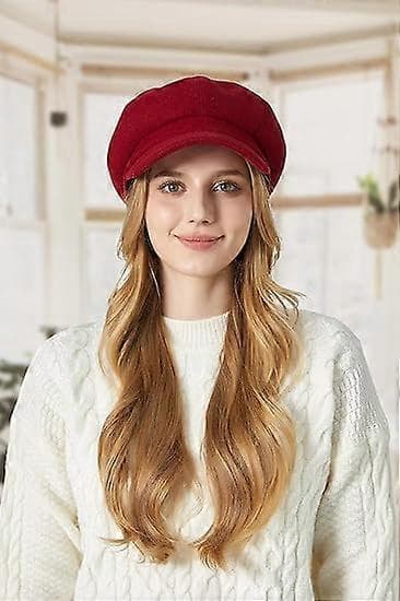 Dame Baret Newsboy Hat Fransk Uldkasket Klassisk Efterår Forår Vinter
