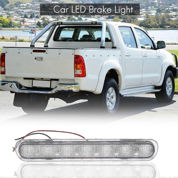 Bil LED Bakre Baklucka 3:e Bromsljus Lampa Vit Lins 81570-0k080 För Toyota Hilux Vigo Mk6 Sr5 200
